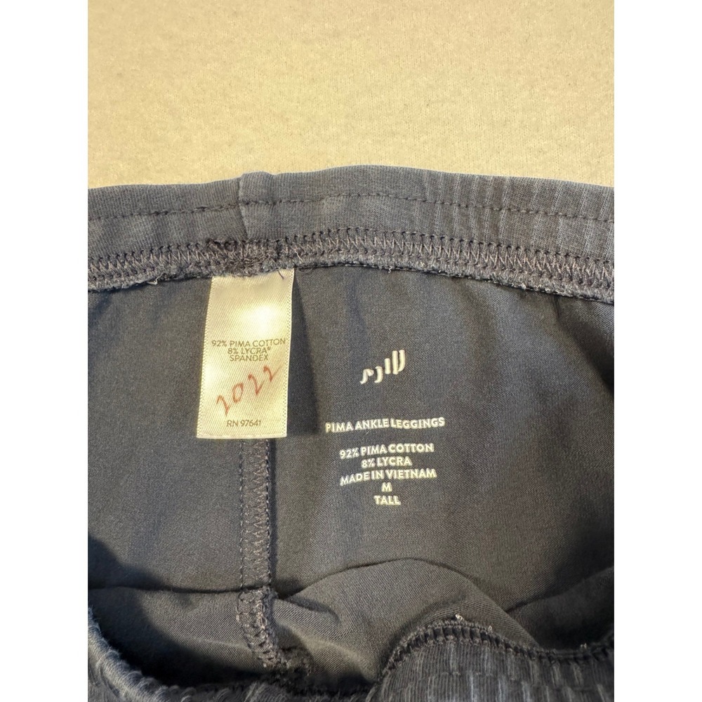 Athleisure JJILL Pima Ankle Leggings Womens M Tall Navy Blue - Picture 2 of 5